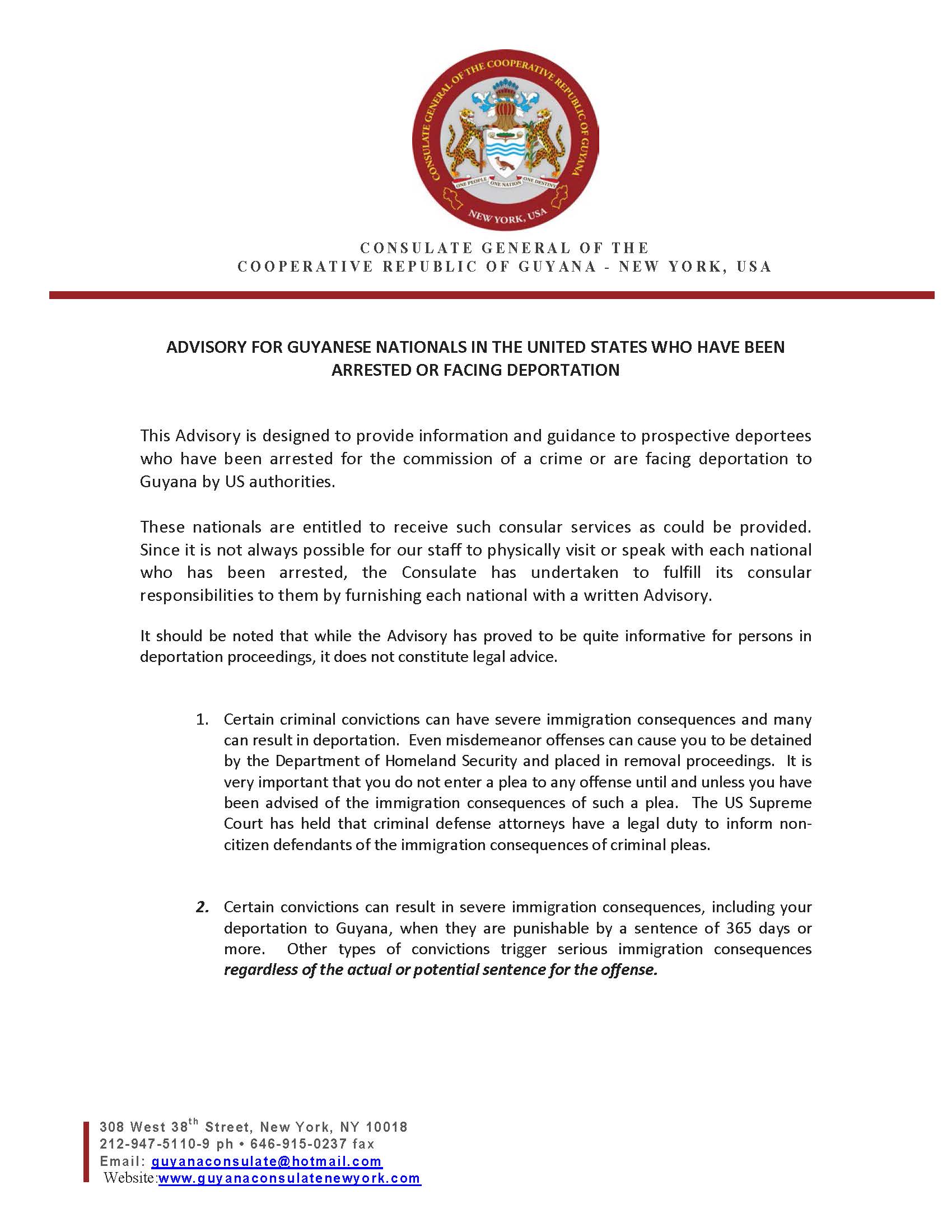 ADVISORY FOR GUYANESE NATIONALS IN THE UNITED STATES_Page_1